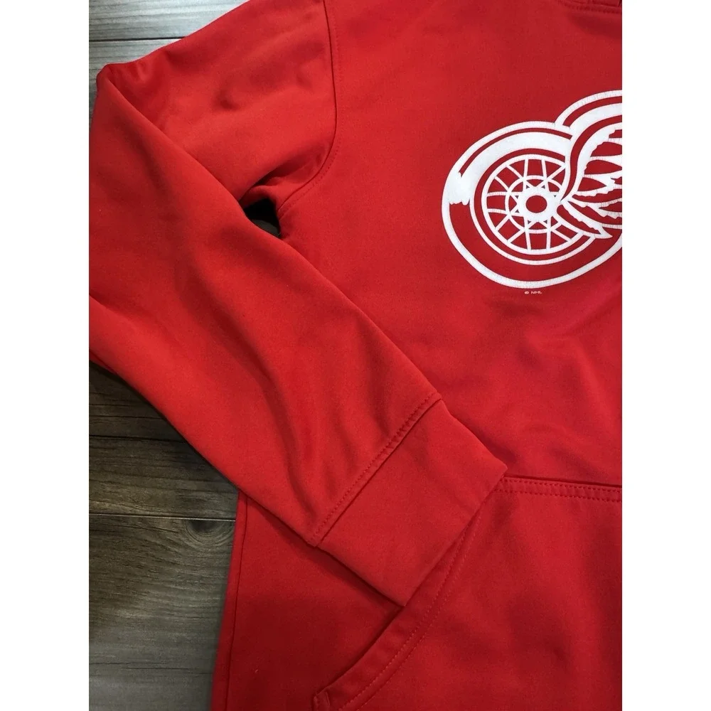 Detroit Red Wings Majestic NHL Mens Small Hockey Embroidered Hoodie Sweatshirt